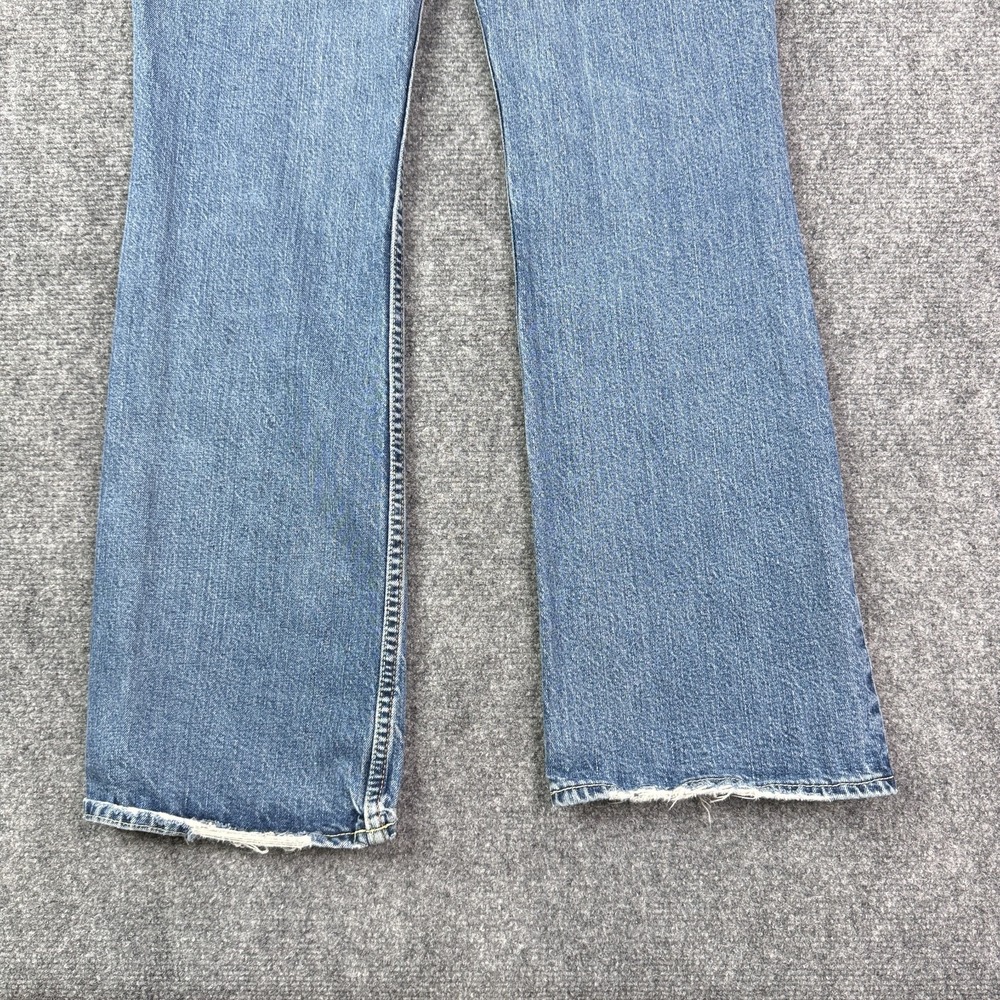 Vintage Old Navy Bootcut Jeans Sz 8 Mid Rise Stretch Below Waist Distressed Y2K - Picture 9 of 16